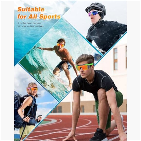 12 Pairs Semi Rimless Retro Sunglasses PC Rubber Wrap Around
